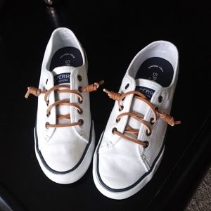 White Woman's Sperry Sneakers
